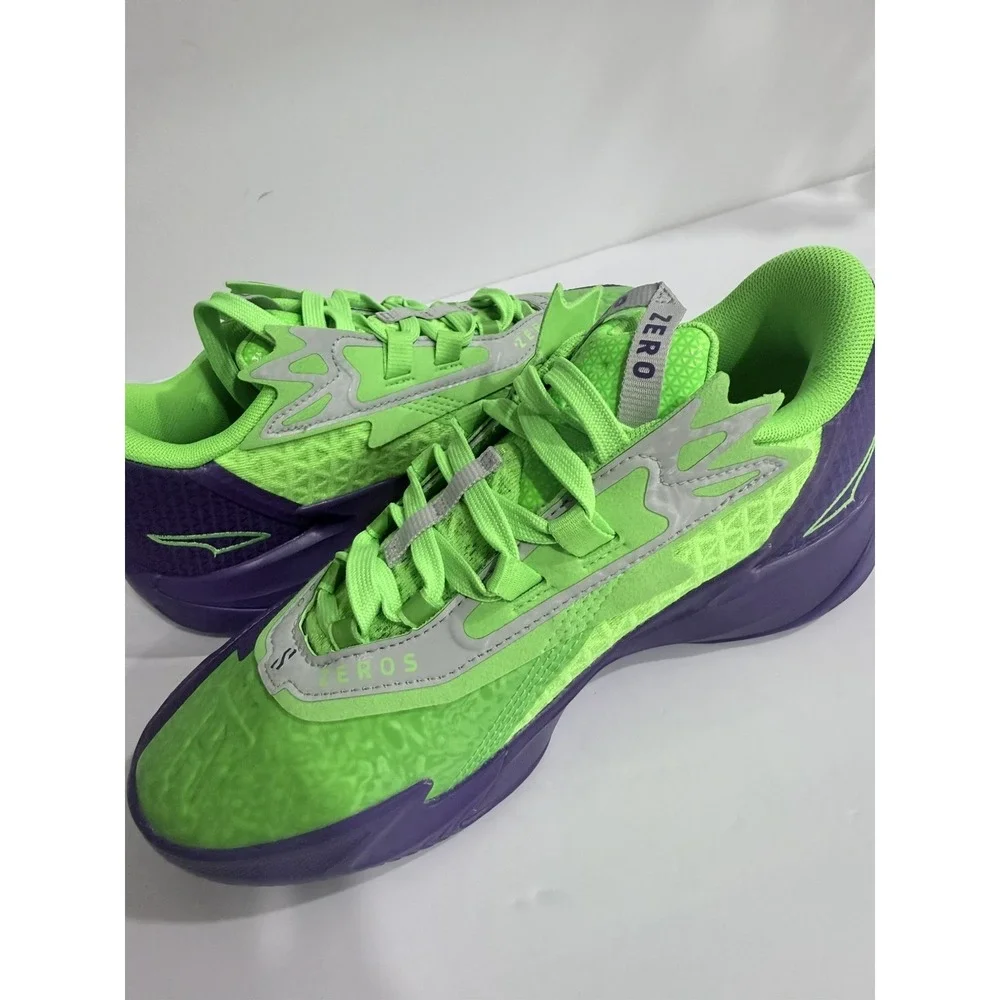 PUMA Mens scoot zeros II Green/Purple Colorblock 312225-01 Size 5.5